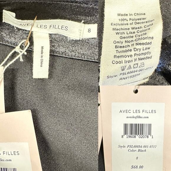 Avec Les Filles Mermaid Maxi Skirt Bias Cut Size 8 New with Tags Textured Satin - Picture 11 of 16